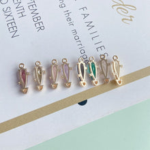 Load image into Gallery viewer, 10pcs- Crystal Long Cactus Teardrop Charms, 8 colors You Choose, 14K Gold Plated Teardrop Pendant, Jewelry Findings MY049-F069