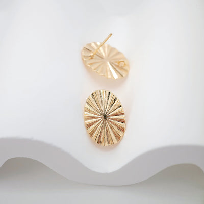 أقراط أذن بيضاوية الشكل بتصميم مطوي مع حلقة، دبوس أذن من الفضة الاسترلينية 925 خالٍ من النيكل، أقراط أذن بيضاوية الشكل مقطوعة بالماس، نتائج أقراط مضادة للحساسية ZX101