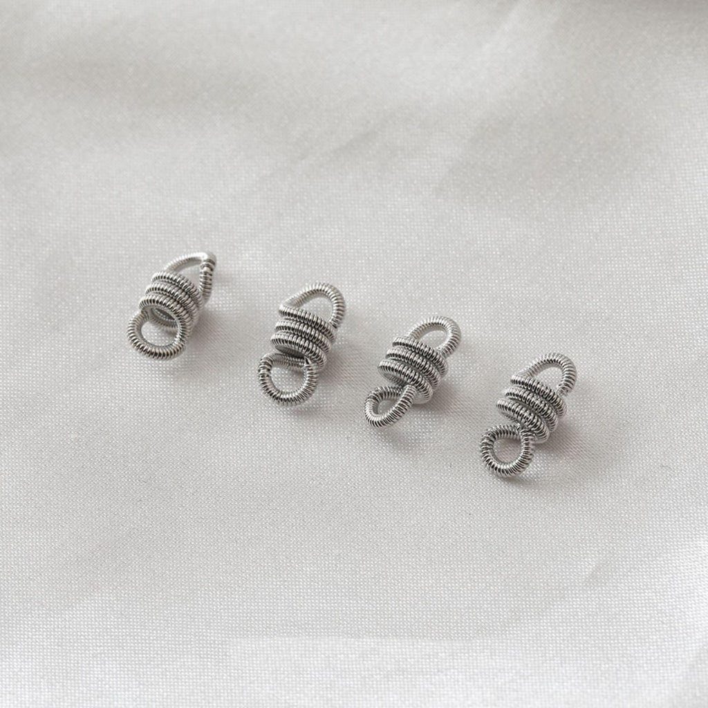 Twist Connector with loops, Knotted Springs Connector, 14K Gold/Silver Plated Bracelet Making Findings, Bracelet Jewelry Findings GT095