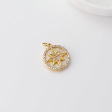 Load image into Gallery viewer, MOP Charm, Sun, Moon Pendant, Mother of Pearl Charm, Bracelet Necklace Making, 18K Gold Plated Jewelry Findings S20664