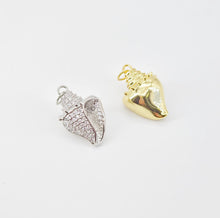 Cargar imagen en el visor de la galería, Dije de concha dorada, colgante de vida marina, 22 mm, latón bañado en oro de 18 quilates, para hacer pulseras, accesorios de joyería S20798