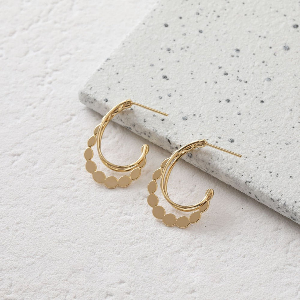 C Shape Design Sense Moon Earrings Post, 14K Gold, S925 Silver Ear Pin Nickel Free Earrings, Ear Stud Hypoallergenic Earring Findings BB109