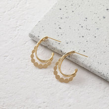 Load image into Gallery viewer, C Shape Design Sense Moon Earrings Post, 14K Gold, S925 Silver Ear Pin Nickel Free Earrings, Ear Stud Hypoallergenic Earring Findings BB109