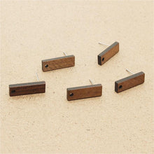 Load image into Gallery viewer, 10PCS  rectangular Geometric Wooden Earring Findings, Nickel Free, Earring Finding PS029-JT006