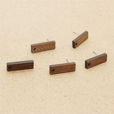 10PCS  rectangular Geometric Wooden Earring Findings, Nickel Free, Earring Finding PS029-JT006