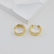 Load image into Gallery viewer, Gold Round Ear Hoops, 18K Gold/Silver Plated Leverback Earrings, Huggie Hoops Earring D0570