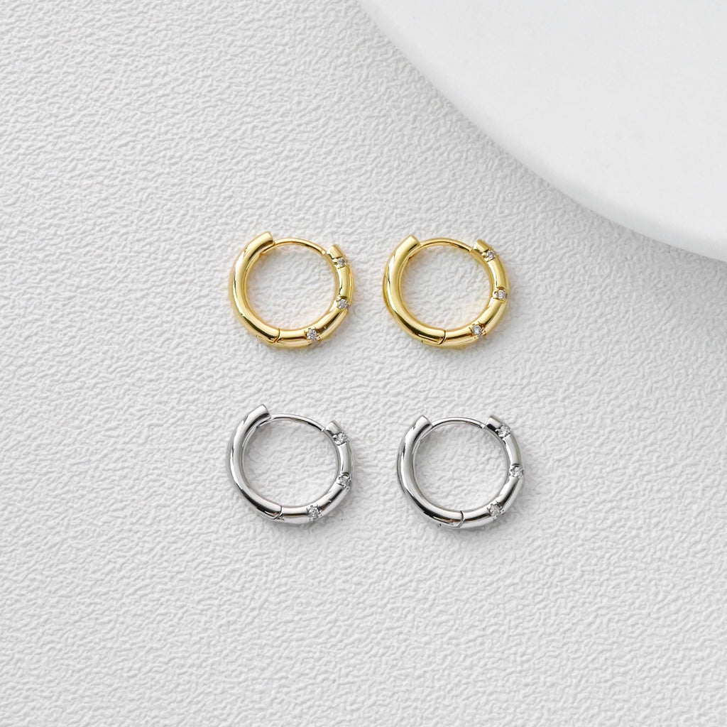 CZ Pave Earring Hoops, Gold Plated Huggie Hoop Earring, Leverback Earring, DIY Earring  Findings, Handmade Earring Supplies D0533
