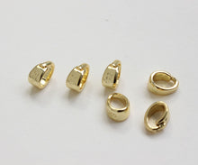 Load image into Gallery viewer, 10pcs- 14K Gold Plated Pendant Top, Teardrop Connector, Pendant Snap on Bails, Clasp Link, 3x7mm, Jewelry Making ZZ017