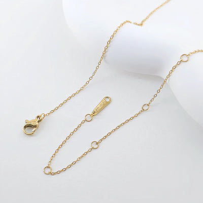 Adjustable 14K Finished Necklace Chain, Oval Cable Necklace, 316L Stainless Steel, Oval Chain, Ready to Wear, 54cm/21 inch, JR004