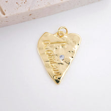 Load image into Gallery viewer, Cubic Heart Charms, 18K Gold Plated CZ Pave Love Charms, Bracelet Necklace Making Pendants, Jewelry Findings S20559
