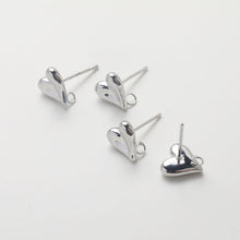 تحميل الصورة إلى عارض المعرض، قرط ذهبي على شكل قلب، أقراط من الذهب عيار 14 قيراطًا خالية من النيكل، دبابيس أذن من الفضة الاسترلينية S925، قرط أذن على شكل قلب مع حلقة GZ759