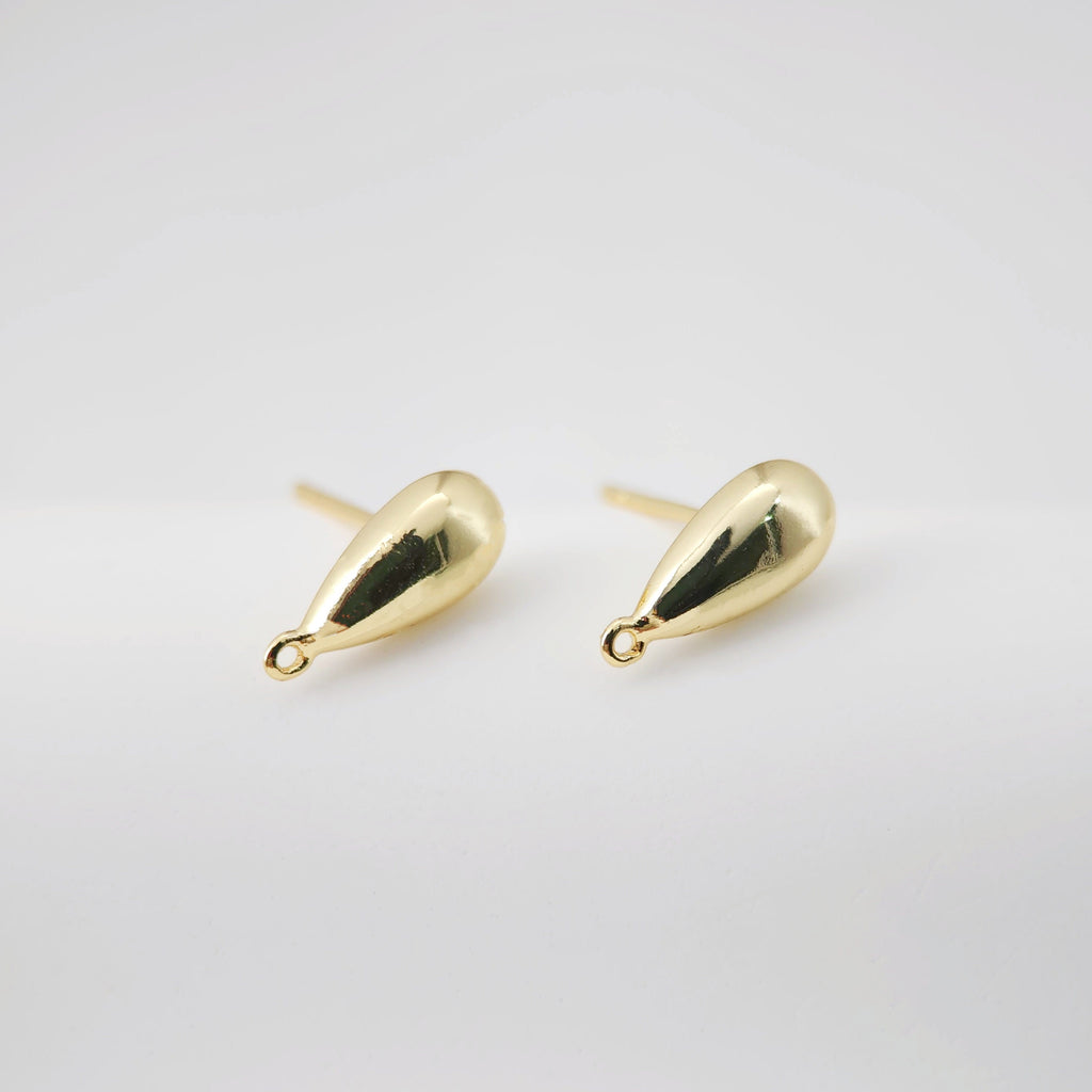 قرط متدلي مع حلقة، مطلي بالذهب عيار 18 قيراطًا، خالٍ من النيكل، قرط أذن على شكل دمعة، نتائج صنع المجوهرات D0208