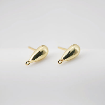 قرط متدلي مع حلقة، مطلي بالذهب عيار 18 قيراطًا، خالٍ من النيكل، قرط أذن على شكل دمعة، نتائج صنع المجوهرات D0208