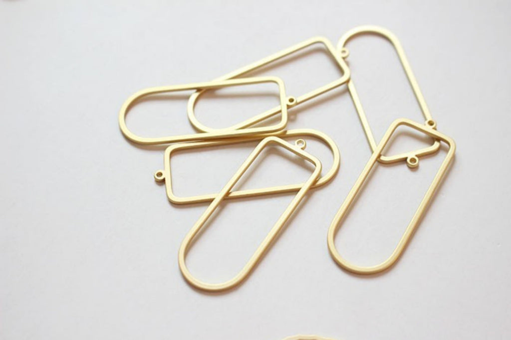 10 colgantes calados con forma de arco, chapados en oro de 14 quilates, plata y oro mate, para collares y bisutería ZZ089