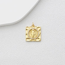 Load image into Gallery viewer, Jesus Pendant, God of Heaven Pendan, 18K Gold Plated, CZ Pave Religions Pendant, Necklace Making Charm, Jewelry Findings S1358