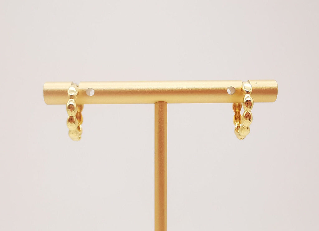 10pcs Gold Ear Hoops, 16mm, 18K Gold Plated Leverback Earrings, Huggie Hoops Earring S1068