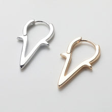 Cargar imagen en el visor de la galería, Colección de aros, pendientes de uso diario, aros minimalistas, forma de U, chapados en oro de 14 quilates, fornitura para aros Huggie, aros de plata GZ721