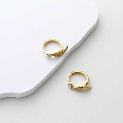 Snake Earring Hoops, Gold Plated Huggie Hoop Earring, Leverback Earring, DIY Earring  Findings, Handmade Earring Supplies S1416