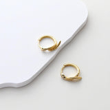 Snake Earring Hoops, Gold Plated Huggie Hoop Earring, Leverback Earring, DIY Earring  Findings, Handmade Earring Supplies S1416