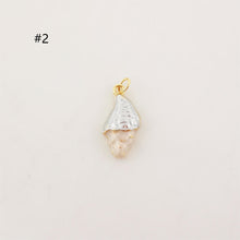 Load image into Gallery viewer, Enamel Marine Life Charms, Jellyfish, Seashell, Fishtail Pendant, Gold Plated Cubic Pave Charms, Bracelet Making, Jewelry Findings S20239