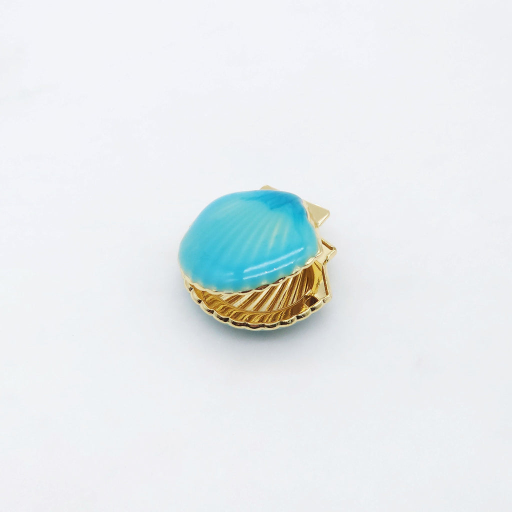 Enamel SeaShell Locket Charms, 18K Gold Plated, Shell Pendant, Beach Charm, Necklace Making Charms, Jewelry Findings S20514