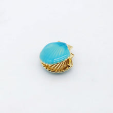 Load image into Gallery viewer, Enamel SeaShell Locket Charms, 18K Gold Plated, Shell Pendant, Beach Charm, Necklace Making Charms, Jewelry Findings S20514