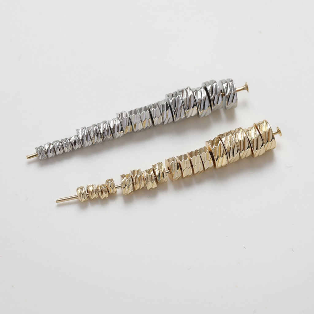 50PCS- Donut Spacer Beads, Tone Rondelle Spacer Beads, Tire Beads, 18k Gold Plated Beads, Bracelet Making, Jewelry Finding SC021