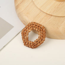 Load image into Gallery viewer, Rattan Weaving Earring Findings, Boho earring making, Hawaii Vacation Style Cute Earrings for girl ,Handmade Earring Finding BS013