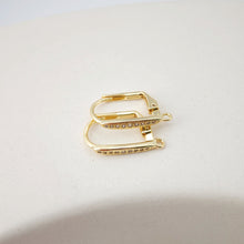 Load image into Gallery viewer, 18K Gold Plated Oval Hoop Earring, Huggie Hoops Earring Parts, Lever Back, 18*11.3mm, Oval Hoop earring for Jewelry Making D0190