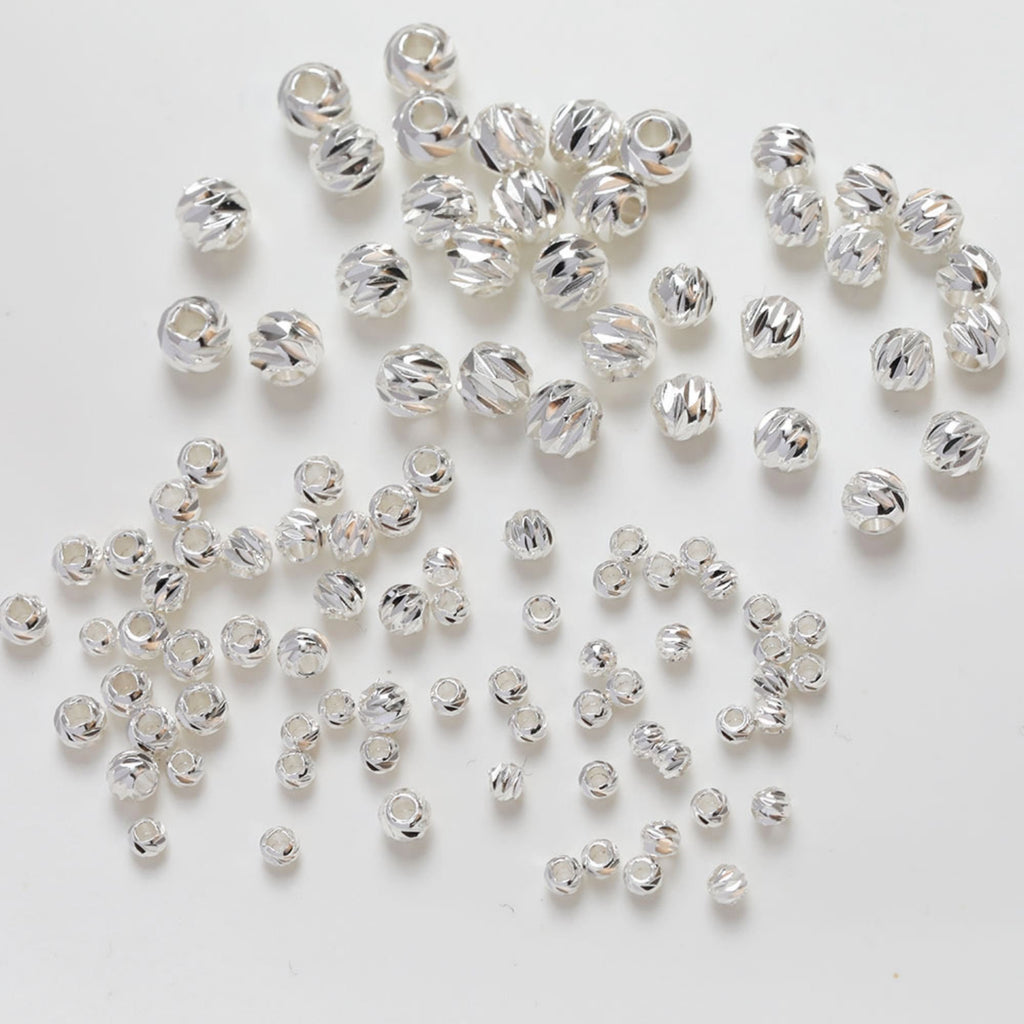 50pcs Round Cutting Spacer Beads, Gold Beads, 18K Gold Plated, 2.5mm,3mm,4mm,5mm,6mm, Bracelet Necklace Making Jewelry Finding SC016