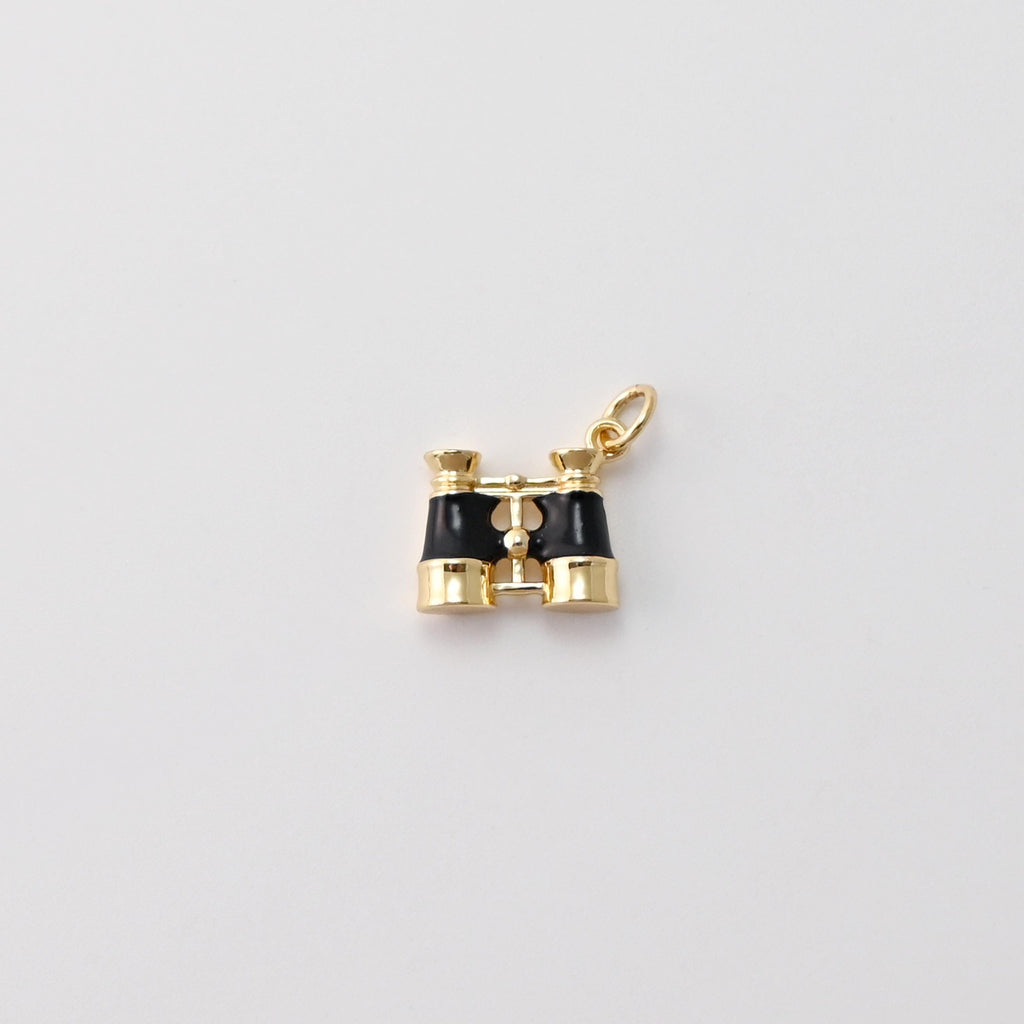 Telescopes Pendant, Enamel 3D Telescopes Charms, 18K Gold Plated Telescopes Charms, For Bracelet And Necklace Making, Jewelry Findings S1435