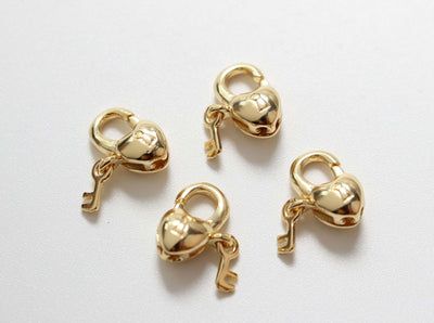 18K Shiny Gold Plated Lobster Clasp Claw, Flower Clasp, Heart Clasp, Necklace Bracelet Making Clasp with Closed Loop, Jewelry Findings GZ323