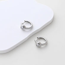 Load image into Gallery viewer, Twisted Heart Earring Hoops, Gold Plated Huggie Hoop Earring, CZ Leverback Earring, DIY Earring  Findings, Handmade Earring Supplies S1405