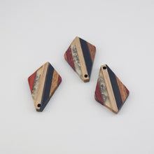 Load image into Gallery viewer, Rhombus Wooden Pendant, Wooden Pendant, Natural Pendant, Natural Jewelry Findings, Necklace Earring Making Findings JT1004