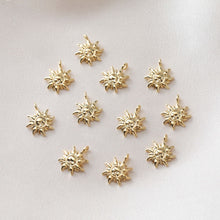 Load image into Gallery viewer, Little Sun Charm, Sun Pendant, 18K Gold Plated, Necklace Making Charm, Jewelry Findings GZ318