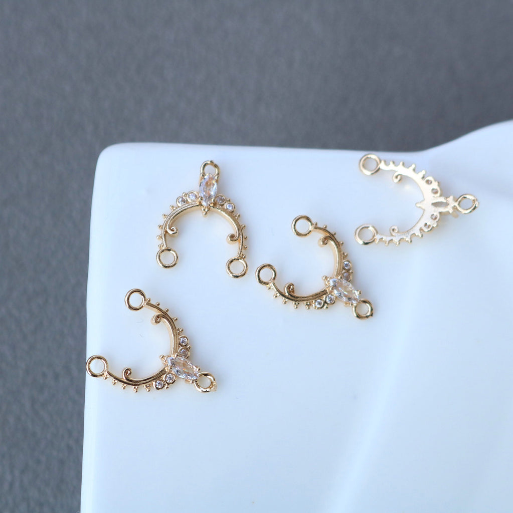 10 قطع من حُلي القمر، حُلي هلال مطلية بالذهب عيار 14 قيراطًا، قلادة قمرية، حُلي قلادة، قطع مجوهرات HL00077-F266