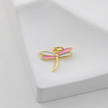 Load image into Gallery viewer, Dragonfly Charm, 18K Gold/Silver Plated Pendant, 12*14.7mm, Flying Animal Charm, Necklace Jewelry Finding S20725