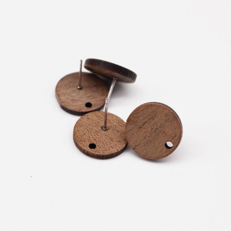 10PCS Wooden geometrical Studs Collection, Geometric Wooden Earring Findings, Nickel Free, Earring Finding PS030-JT002