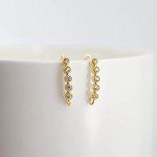 Load image into Gallery viewer, 18K Gold Plated Ear Wires, Cubic Pave Earring Hooks, Nickel Free, Fish Hooks, Ear Wires for Jewelry Making D0144