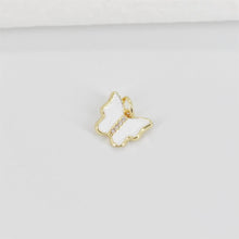 Load image into Gallery viewer, Enamel Butterfly Dangle Pendants, 18K Gold Plated Enamel Butterfly Pendant, Earring Making Charm, Jewelry Findings S20787