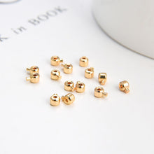 Load image into Gallery viewer, 20pcs 18K Gold Plated Crimp End Beads, Cord ends, Bead Ends 3.2mm, hole 1mm, Jewellery Making Findings ZZ005-ZX7049