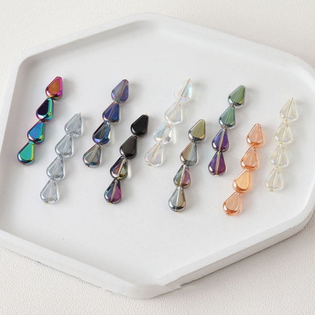 Drop Glaze Beads, 10.6m, Teardrop Glass Crystal Beads for Jewelry Making, Bracelet DIY Beads Finding GZ537
