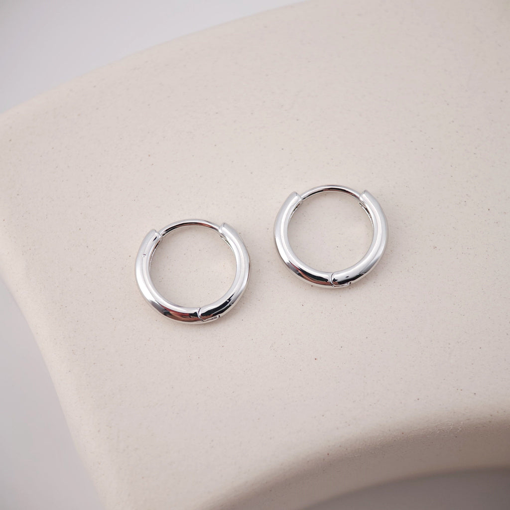 18K Gold Plated Round Hoop Earring, Huggie Hoops Earring Parts, Spring Ear Hoops, 18.3*19.6mm, hoop earrings D0121