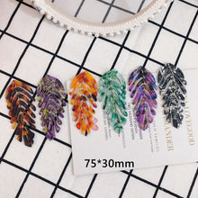 Load image into Gallery viewer, 4PCS Leave Pendant, Acetic Acid, Acetate Leaf Pendant, 11 Colors You Choose, Leaf Charm, Earring Finding MY011