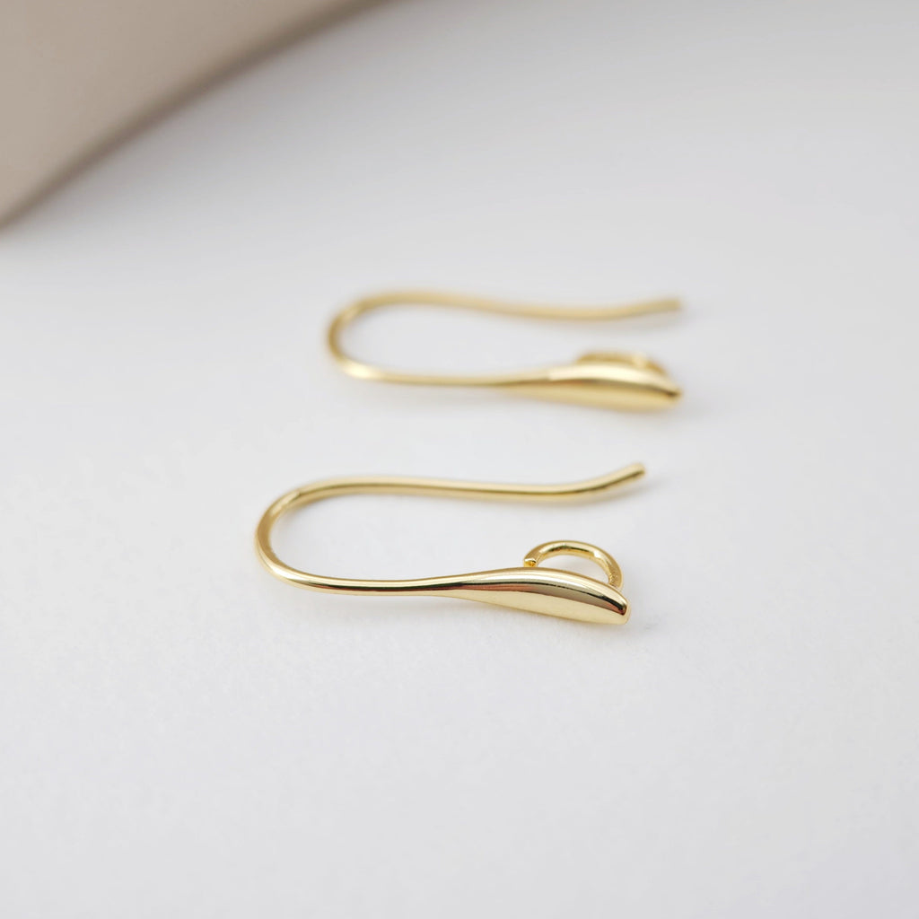 Fish Hooks, 18K Gold Plated Ear Wires, Gold Earring Earring Hooks, Ear Wires for Jewelry Making D0184