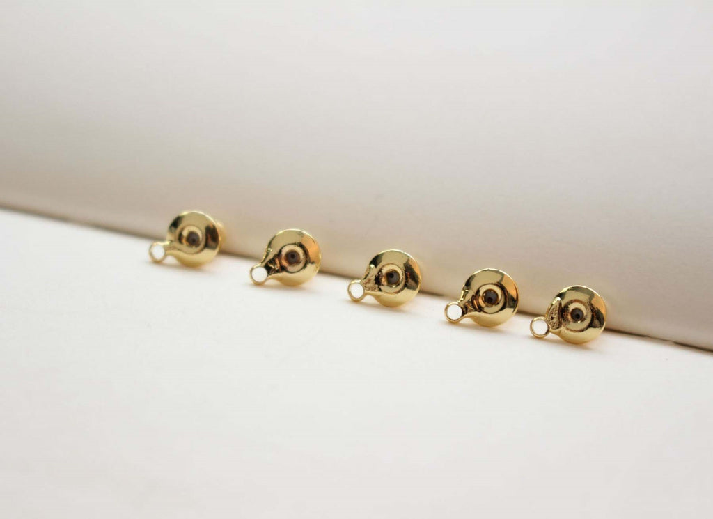 20 tuercas para pendientes con aro, cierres chapados en oro, tapones para pendientes, accesorios para pendientes al por mayor GZ327