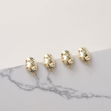 Load image into Gallery viewer, 10pcs Gold Stone Earring Post With Loop, S925 Silver Pin Nickel Free Earrings, Ear Stud Loop, Hypoallergenic Earring Findings Z094