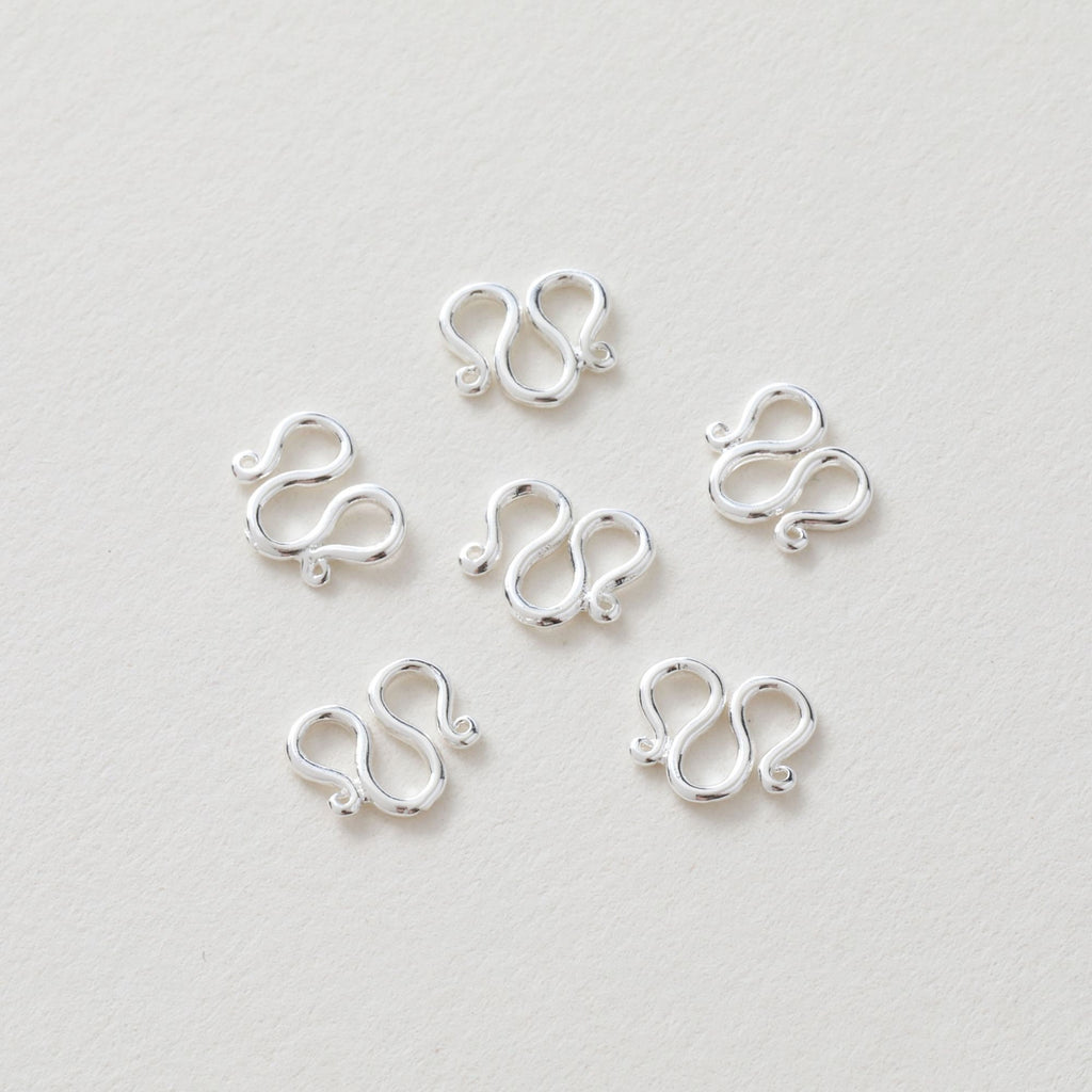 5PCS- M Hook Clasps, 18K Gold Plated W Clasp, S Clasps, 9x10mm, Necklace Bracelet Making Clasp, Jewelry Findings JG054