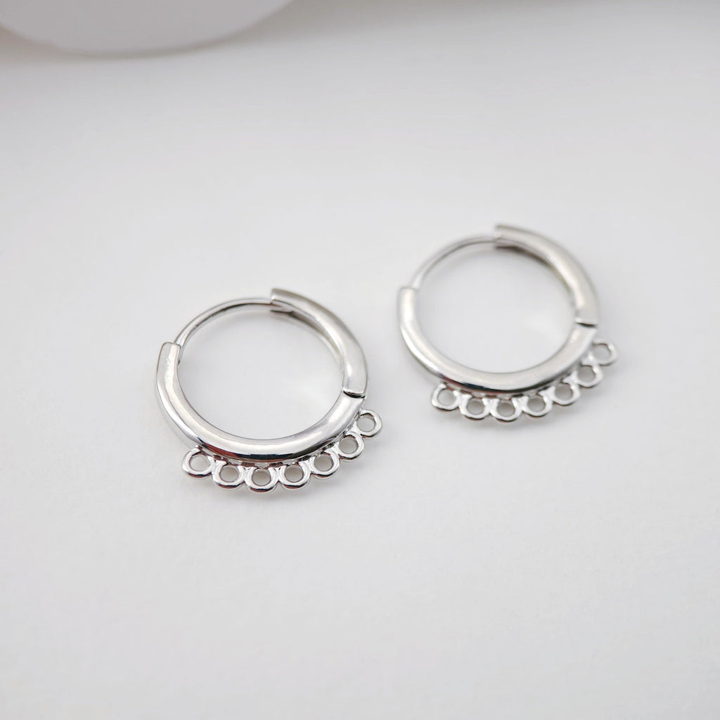 حلقة قرط متعددة الحلقات، حلقة هاجي مطلية بالذهب مع حلقة، حلقات هاجي لصنع أقراط بنفسك، لوازم صنع الأقراط يدويًا D0101