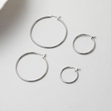 Load image into Gallery viewer, One pair-18K Gold Plated Round Hoop Earring, Huggie Hoops Earring Parts, Spring Ear Hoops, 20mm, 25mm, 35mm, 40mm, hoop earrings GT021